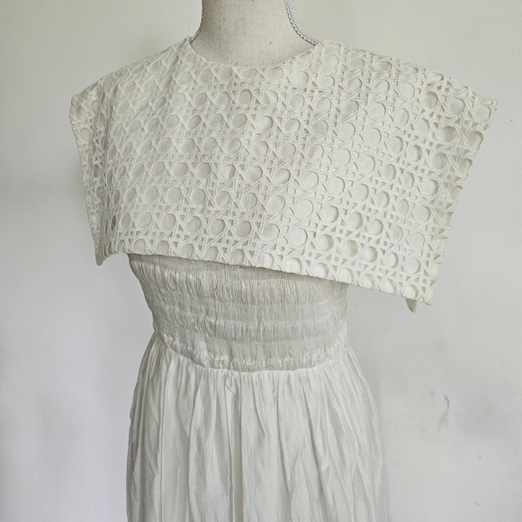 Antonio Melani x Jennifer Sumko "Alyssa" Shirred Bib Capelet Dress - Picture 8 of 15